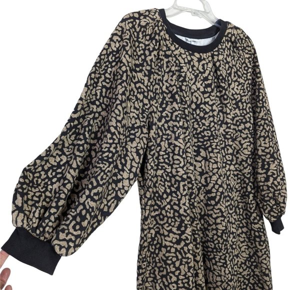 The GET long sleeve Black and Tan Sweatshirt Dress size XL - Picture 3 of 8